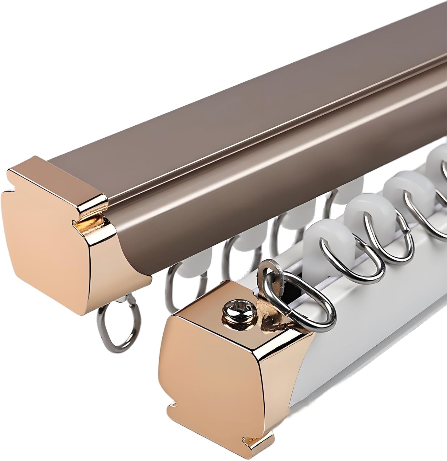 シングルダブルカーテンレール - 天井または壁掛けウォールディバイダー - カーテン、ドレープ、間仕切りに最適な頑丈なスライド式カー