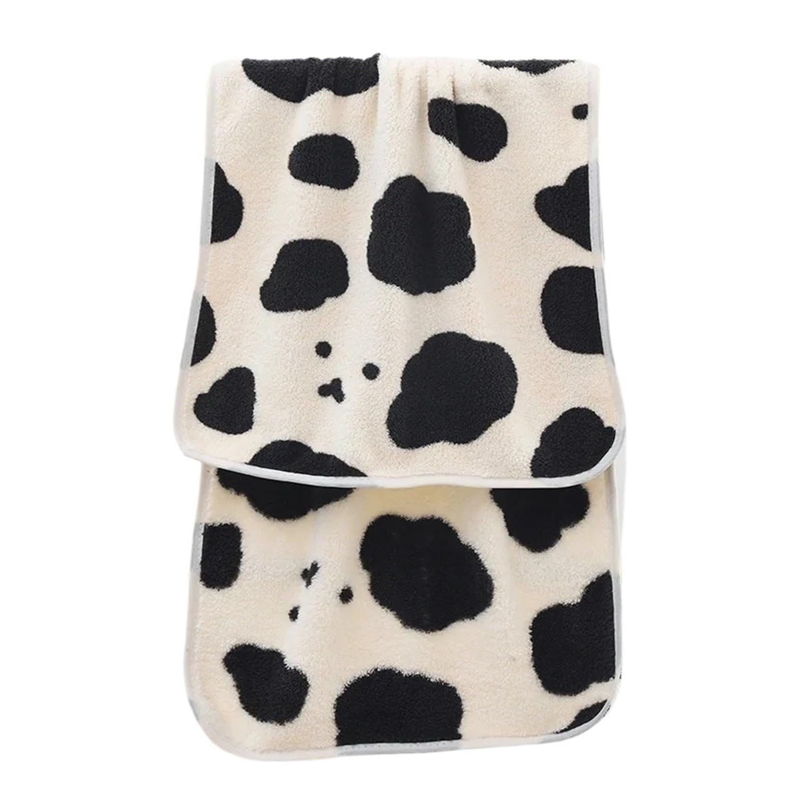 FGUJSUR Bath Towel Cute Cow Coral Plush Towel Bath Thickened Water Absorbent High Density Set For Home And Daily Necessities(Towel 35x75cm)