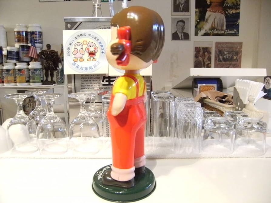 ヴィンテージvintage不二家レストラン限定ペコちゃんフィギュア（年数経過品） Amazon.co.jp: 非売品昭和レトロ90年代当時物BIG 約33センチ