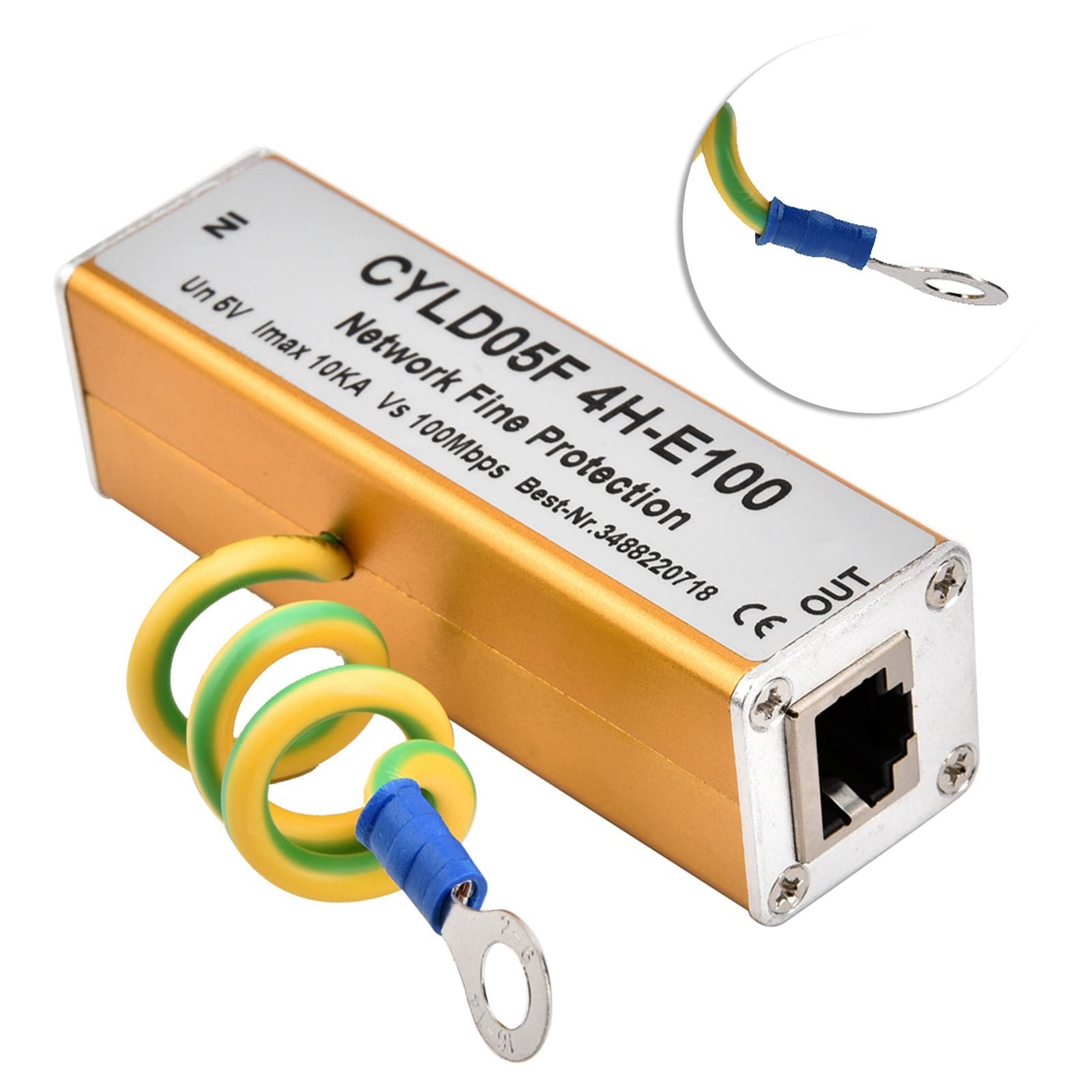Protezione Contro le Sovratensioni di Rete Ethernet, Adattatore RJ45 RJ11 Parafulmini 5V, Soppressore di Fulmini