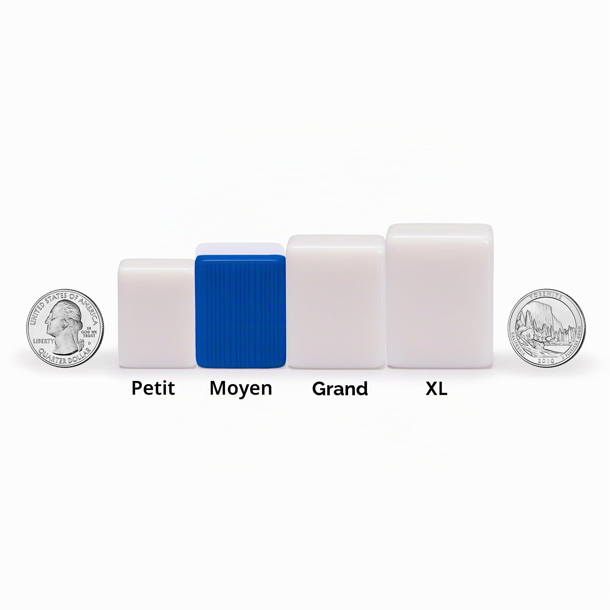 Yellow Mountain Imports “Bleau Royal” Jeu de Mahjong Chinois avec 146 tuiles Taille Moyenne (Coffret Vinyle Bleu) – exclusivement pour Jeu Chinois [「皇天藍」中國麻將]
