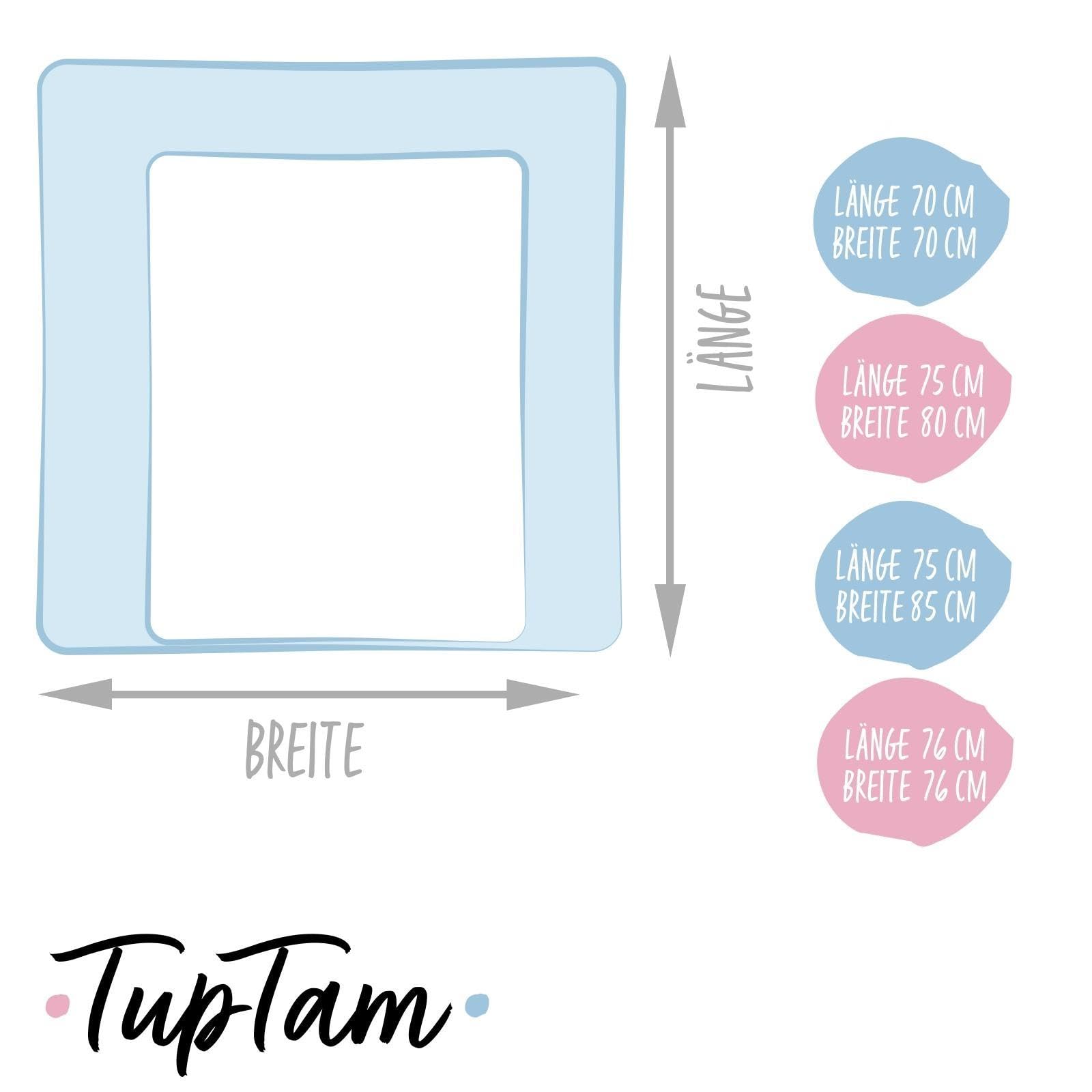 TupTam Materassino Fasciatoio con 2 Coperture in Spugna, Safari, 70 x 70 cm