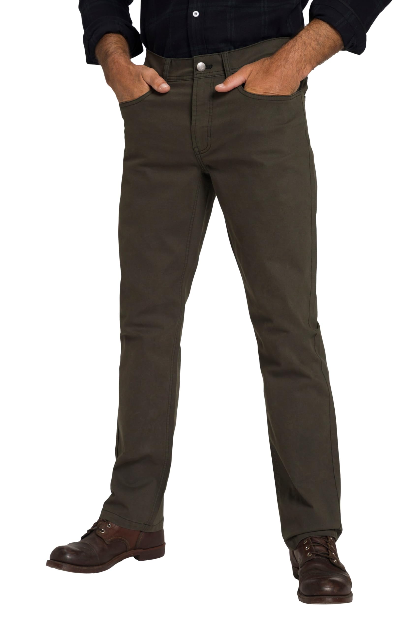 JP 1880 Herren große Größen Übergrößen Menswear L-8XL Twillhose, Bauchfit, 5-Pocket, Regular Fit dunkel Oliv 33 809749120-33