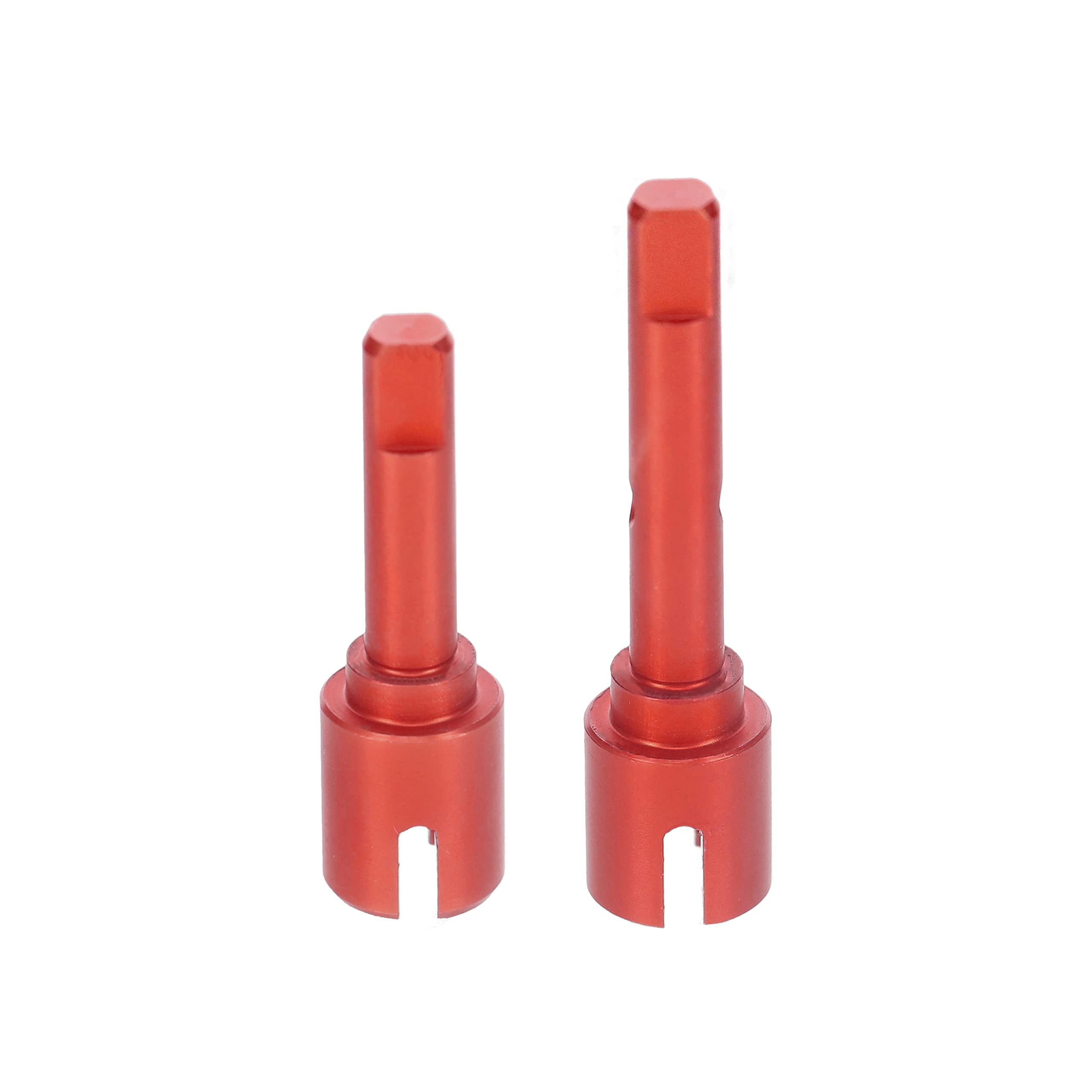 PrecisionGeek - Coppia Semiassi In Alluminio Rosso Per Tamiya TT01 TT02, Giunti Snodati Rinforzati Per Auto RC 1/10 - 4