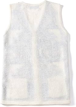 Women'S Knitted Vest - Womens V Neck Gilets Knitted Vest White Cardigan Jacket Triangle Handmade Crochet Flower Leaf Ethnic Casual Tank Top Vintage