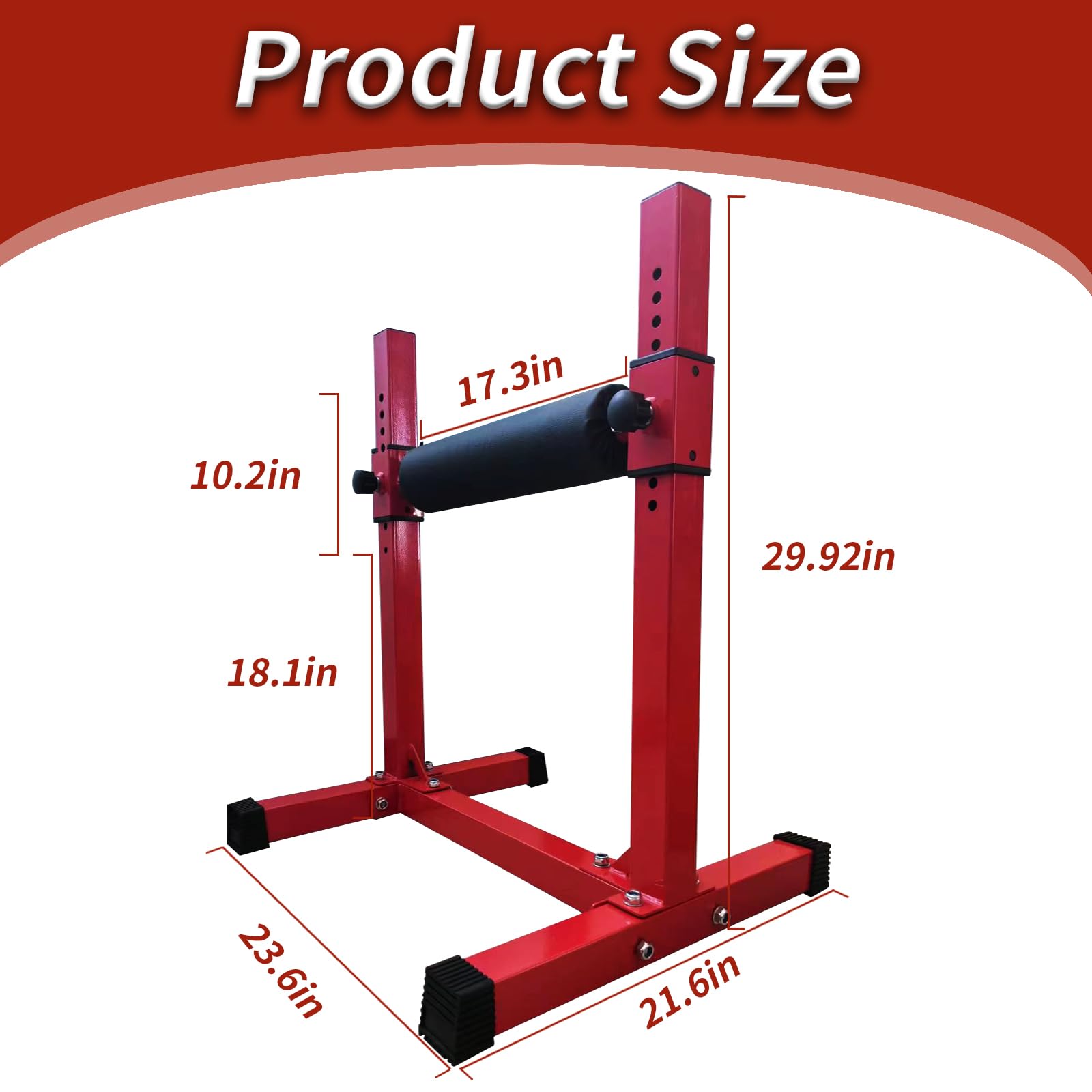 Single Leg Squat Roller, Leg Squat Stand, Bulgarian Split Squat Stand with Adjustable Heights for Squats, Leg Lunges, Bodyweight Training.