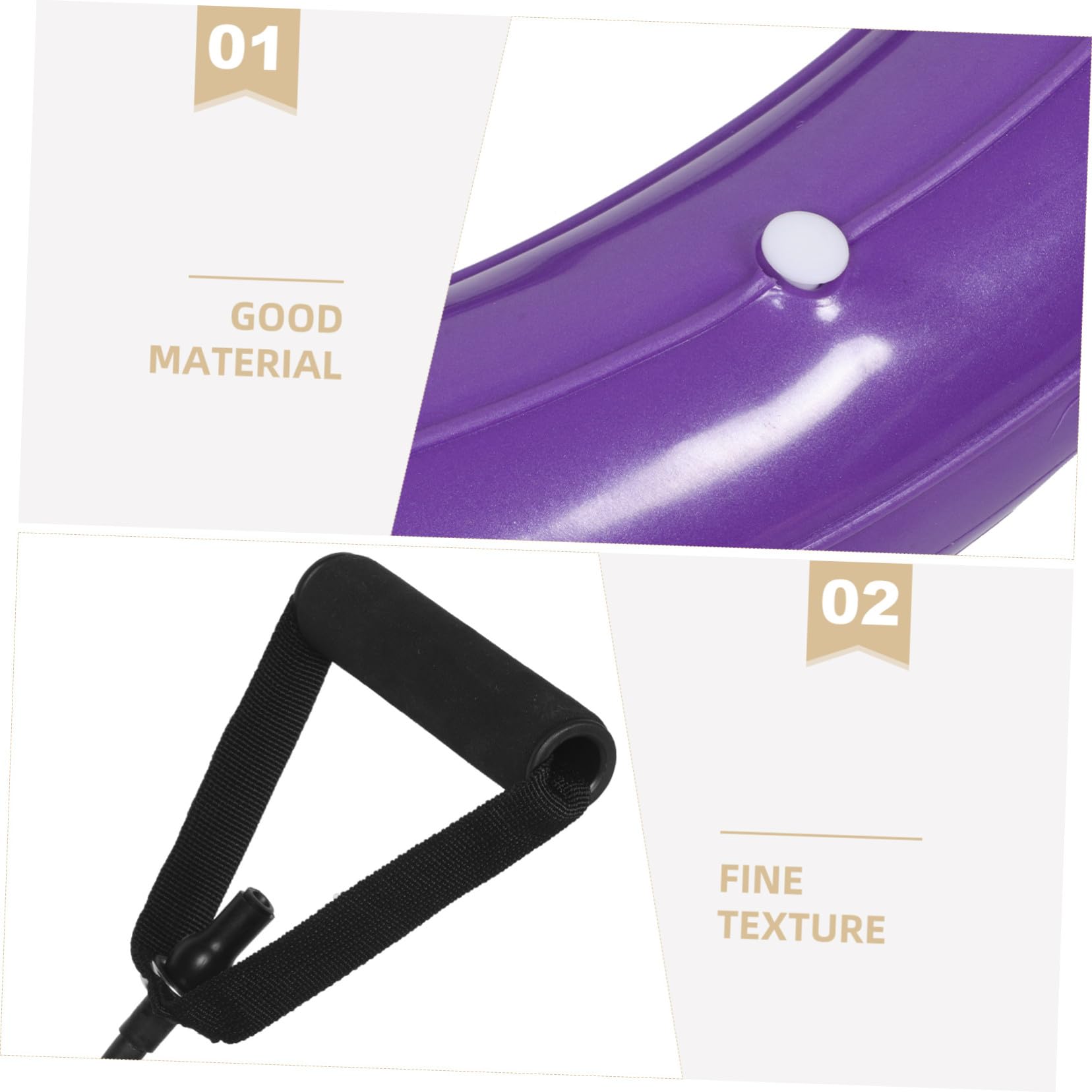 Sosoport Supporto per Palla da Yoga, Anello 60cm in PVC, 1 Pezzo | Base Stabile Ispessita, con Maniglia, Uso Home Gym e Attività All'aperto, Design Porpora Vivace