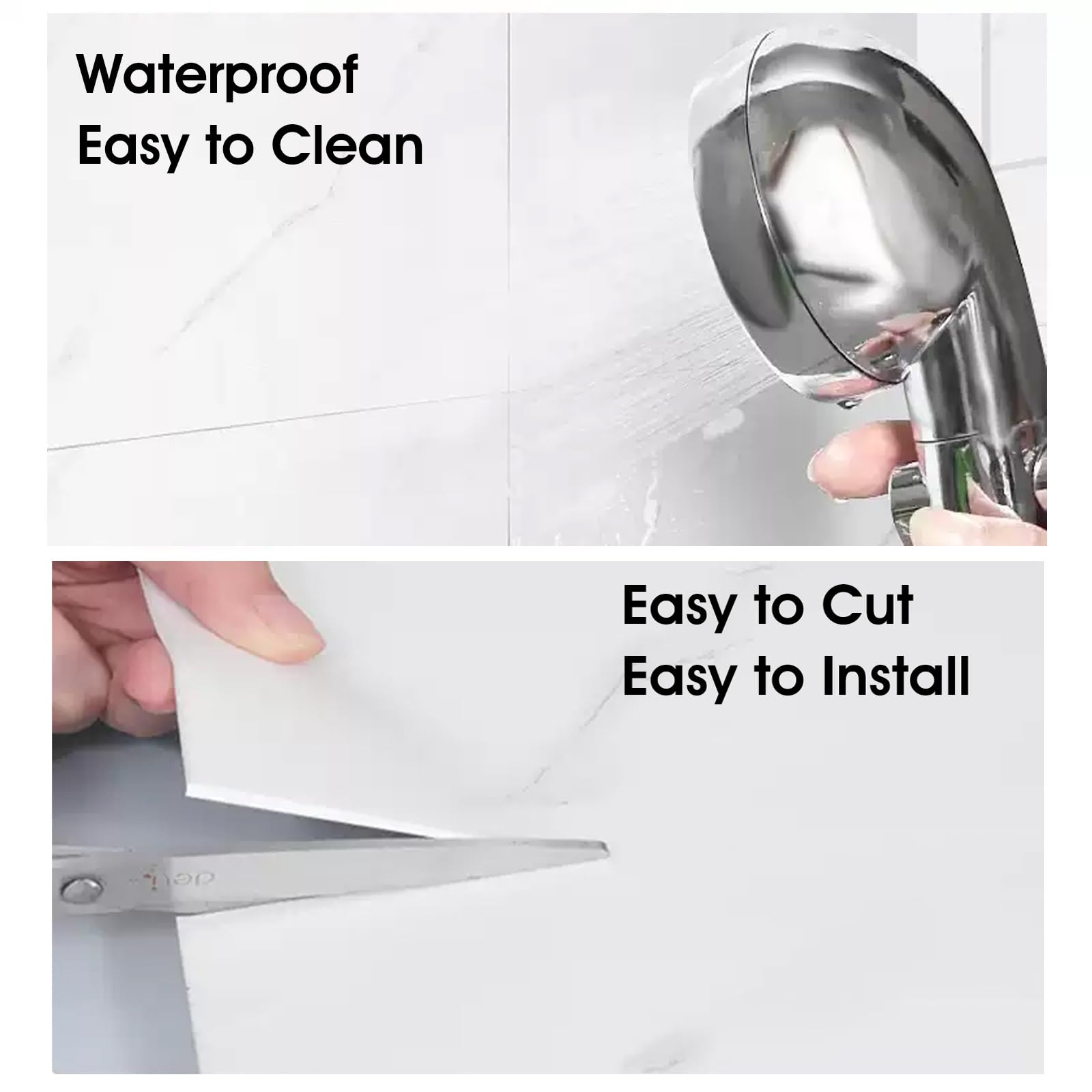 Pannelli da soffitto in PVC per bagno e doccia, rivestimento murale impermeabile per nascondere pareti danneggiate, ideale per la ristrutturazione di casa e ufficio