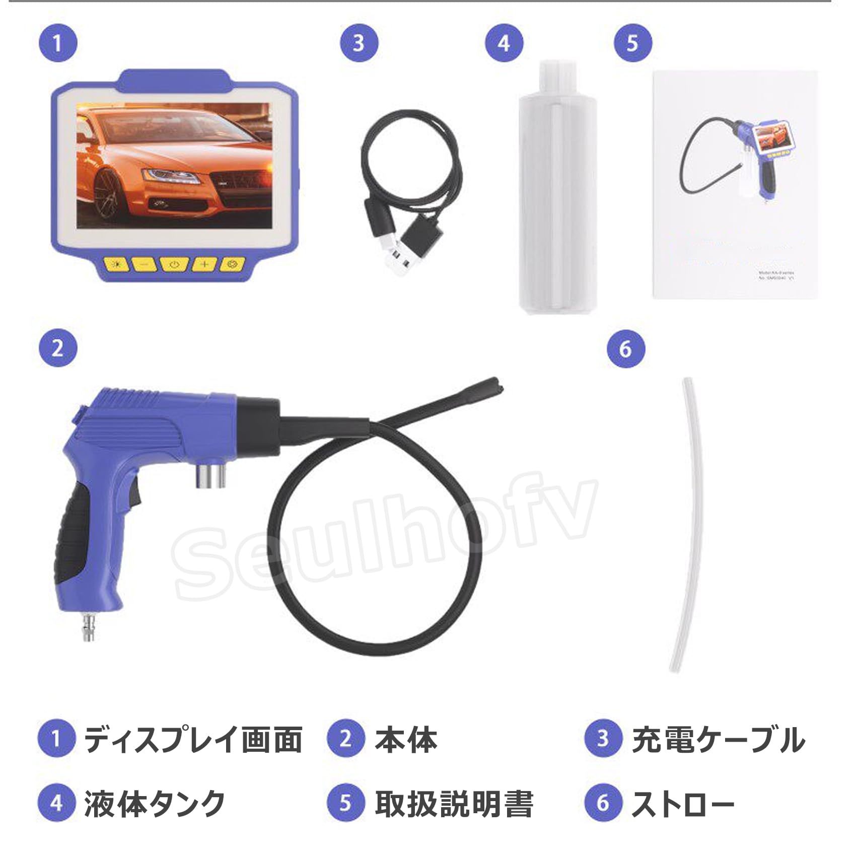 Amazon.co.jp: 可視カーエアコン 洗浄ガン 車 エアコン洗浄機