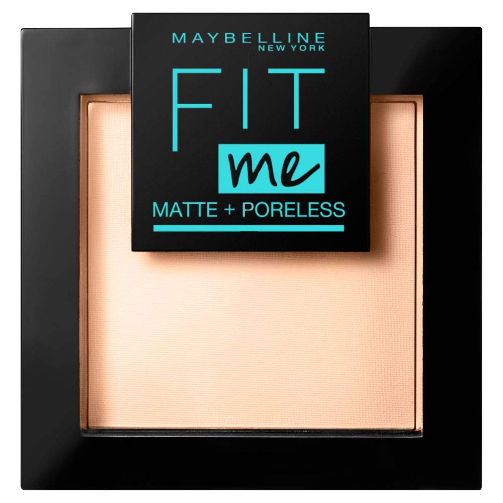 Maybelline New York Puder, Mattierend, porenverfeinernd und langanhaltend, Fit Me! Matte + Poreless, Nr. 120 Classic Ivory