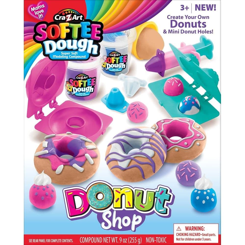 Softee Dough Donut Shop Playset, Modeling Dough Play Toy for Kids Ages 3 Years and Up, by CRA-Z-Art