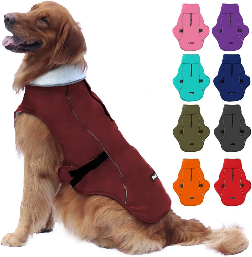 EMUST Dog Winter Coat, Thick Windproof Dog Jacket Winter