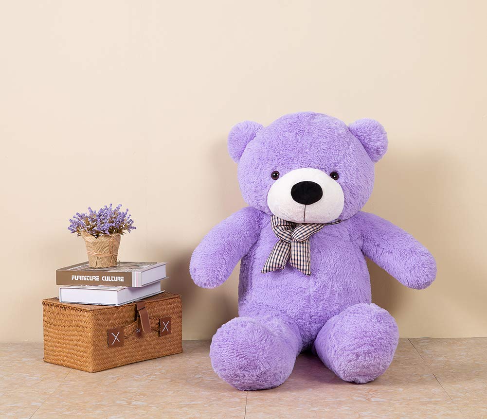 YunNasi Orso di Peluche Enorme Morbido Orsacchiotto Gigante Peluche Giganti XL (100cm, Viola)