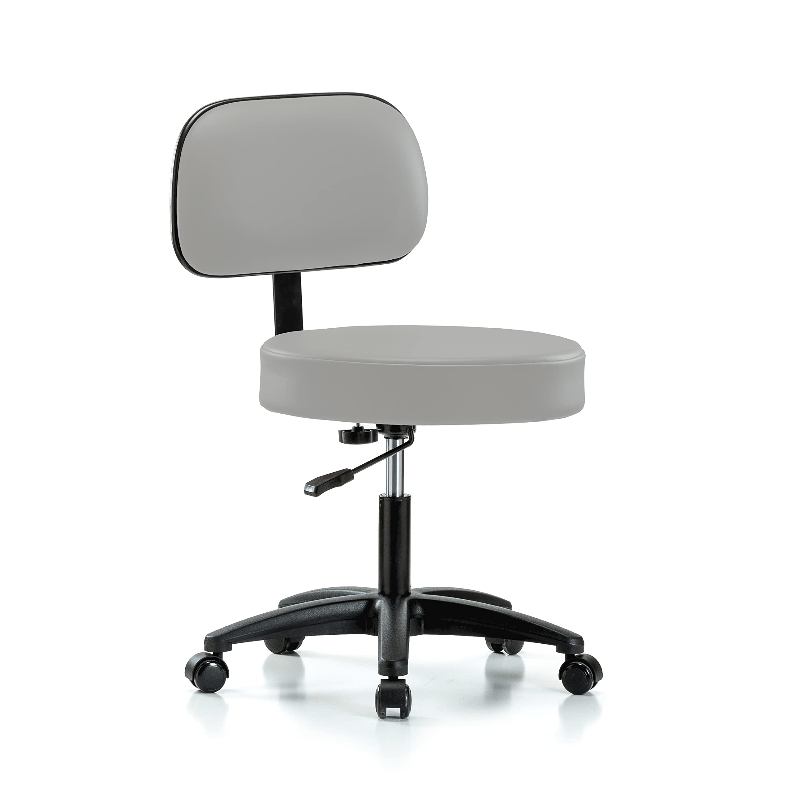 Perch Basic Exam Stool, Casters, 18.5-24", Grey