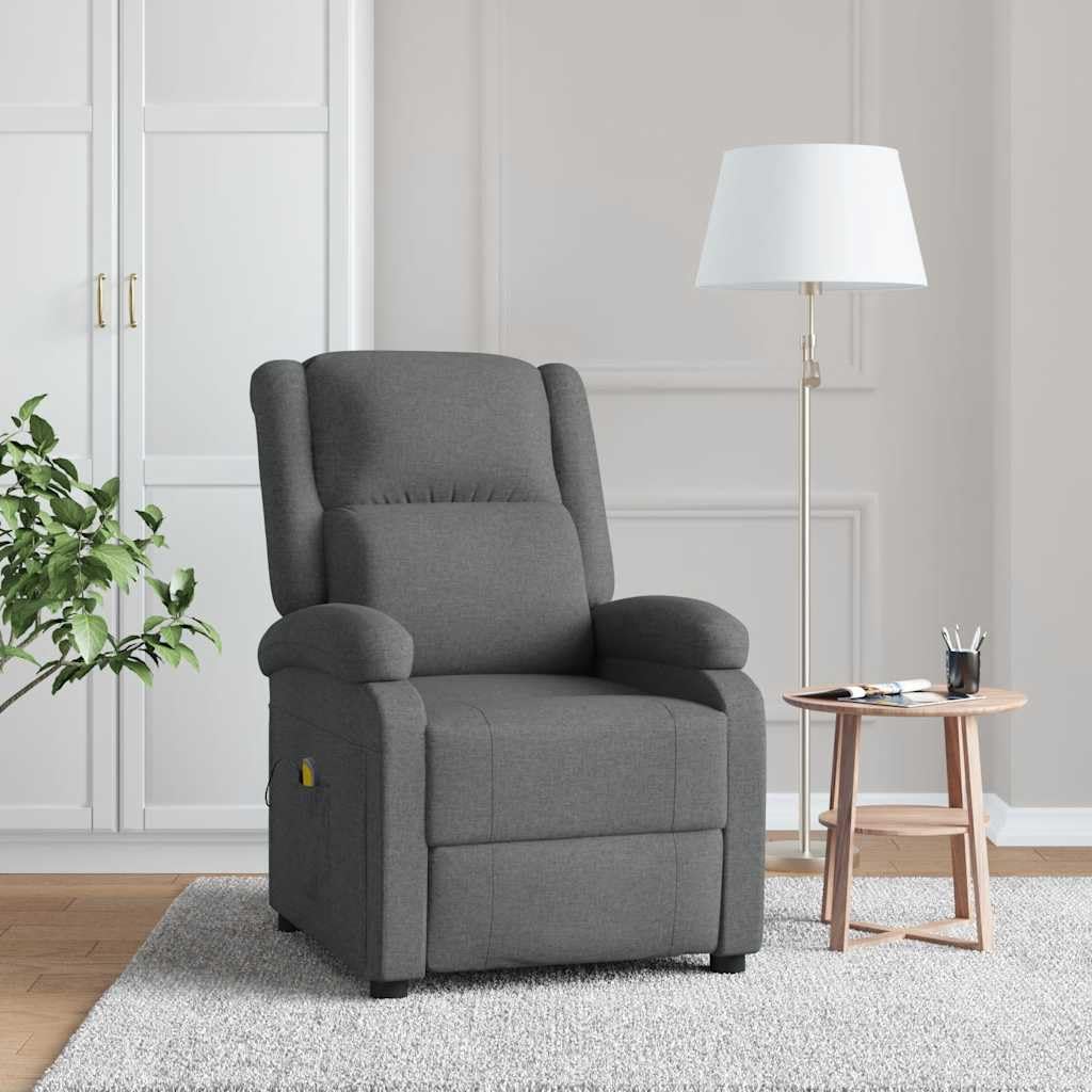 Sillon Relax Reclinable Electrico Sillón de Masaje de Tela Color Oscuro