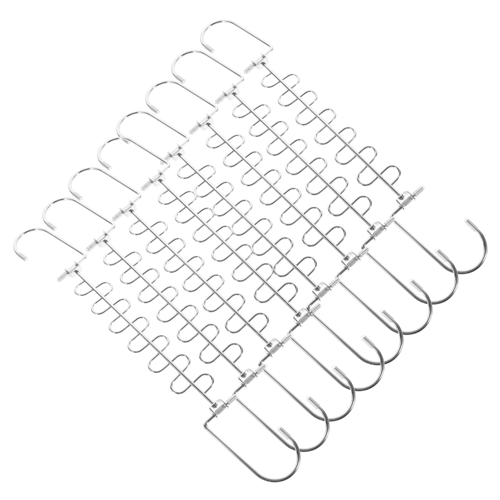 Appendiabiti Pieghevole Gancio Girevole 360° Multi-slot 8 Pezzi in Ferro | Design a Slot Chiusi, Salva Spazio Nell'armadio, Adatto per Dormitori e Camere da Letto