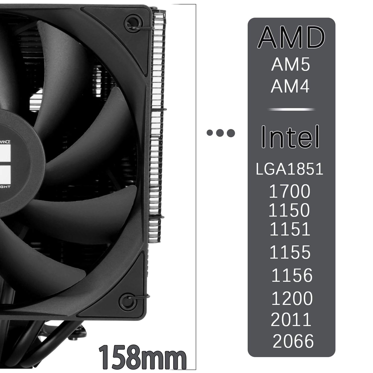 Chłodzenie CPU TR-Thermalright Peerless Assassin 140 Black, Podwójna wieża z 6 rurkami ciepła, Podwójne wentylatory PWM 1500 RPM,Czarna górna pokrywa,dla AM5/AM4 oraz Intel LGA1851/1700/115X/1200/2011