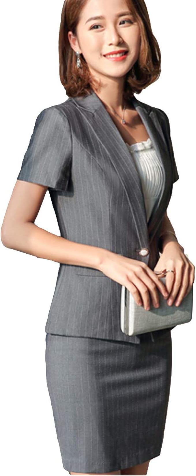 Amazon Zuomaレディース スーツ スカートスーツ ブレザー タイトスカート 面接 ビジネス用 事務服 Ol通勤 ストライプ 春秋夏 職業着 オフィス 灰色 ブレザー スカート S スカートスーツ 通販 Amazon Zuomaレディース スーツ スカートスーツ ブレザー タイトスカート 面接 ビジネス用 事務服 Ol通勤 ストライプ 春秋夏 職業着 オフィス 灰色 ブレザー スカート S スカートスーツ 通販