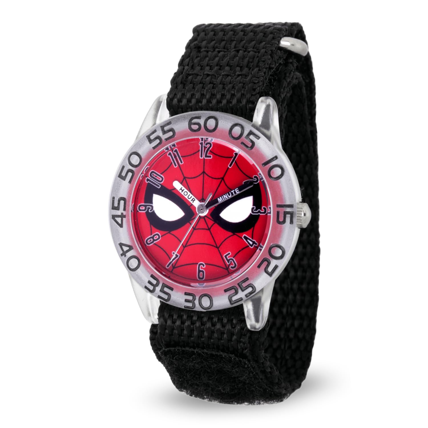 Marvel Spiderman Watch for Kids - Spiderman Watch Boys - Spider-Man Watches for Boys 4-6 - Kids Toys - - Marvel Toddler - Teen - Red Bezel - Multicolor Nylon Strap