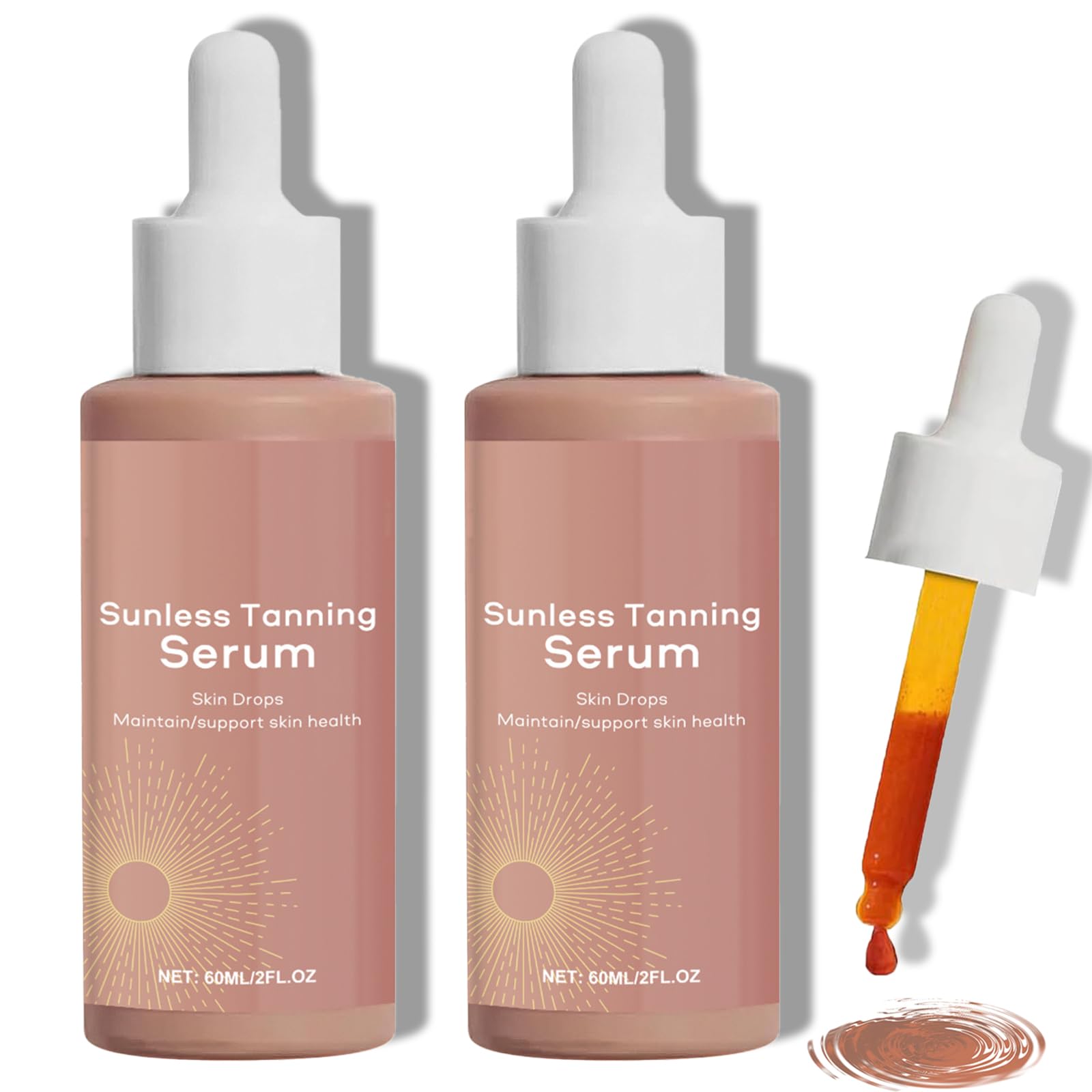 2 pudełka krople do opalania bez słońca, krople do opalania twarzy i ciała, Sunless Tanning Drops, Enhances Natural Skin Tone, Without The Sun Damage