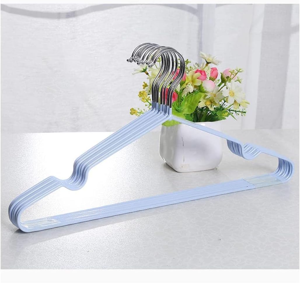 HCZKIUJY Coat Hangers Metal Hangers 10 Pack Space Saving Organiser Clothes Hangers For Wardrobes hangers for clothes non slip