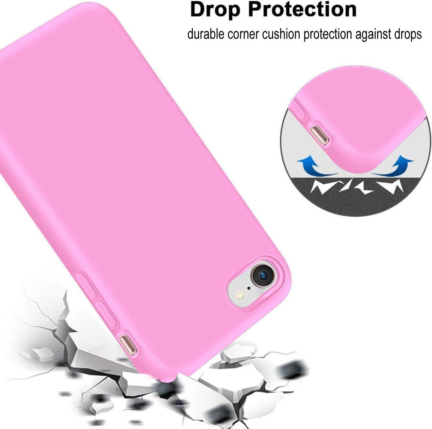 iEugen Compatible with iPhone 7/8 Case,iPhone 7 Case, iPhone 8 Case, [Ultra-Thin] & [Soft Touch] Premium TPU Protect Cover for iPhone 7/8 4.7 inch (red)