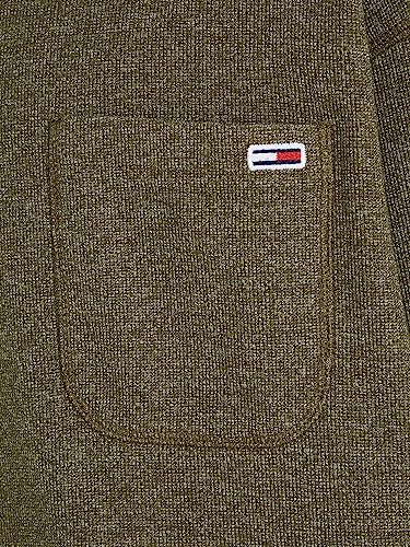 Tommy Jeans Tjm Rlx Waffle Snit Tee Langarm Strickoberteile, Herren, Grün (Drab Olive Green), M 3