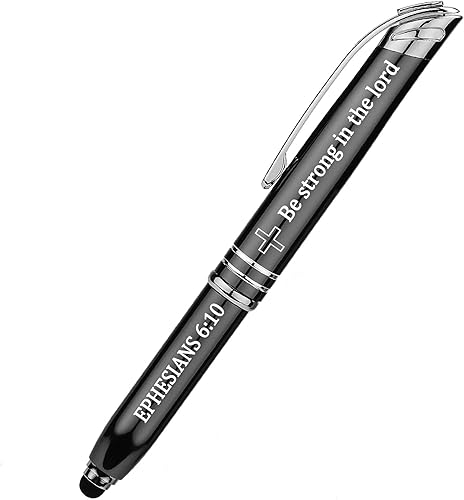 Miniatura 7 de Bolígrafos personalizados grabados con versículo bíblico de fe católica, regalos de agradecimiento al pastor para hombres y mujeres
