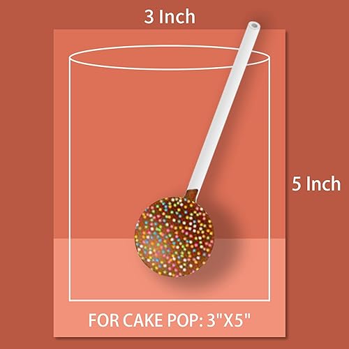 Miniatura 4 de Yotelab Bolsas para tartas, bolsas de celofán transparente de 3 x 5 pulgadas con lazos giratorios, 100