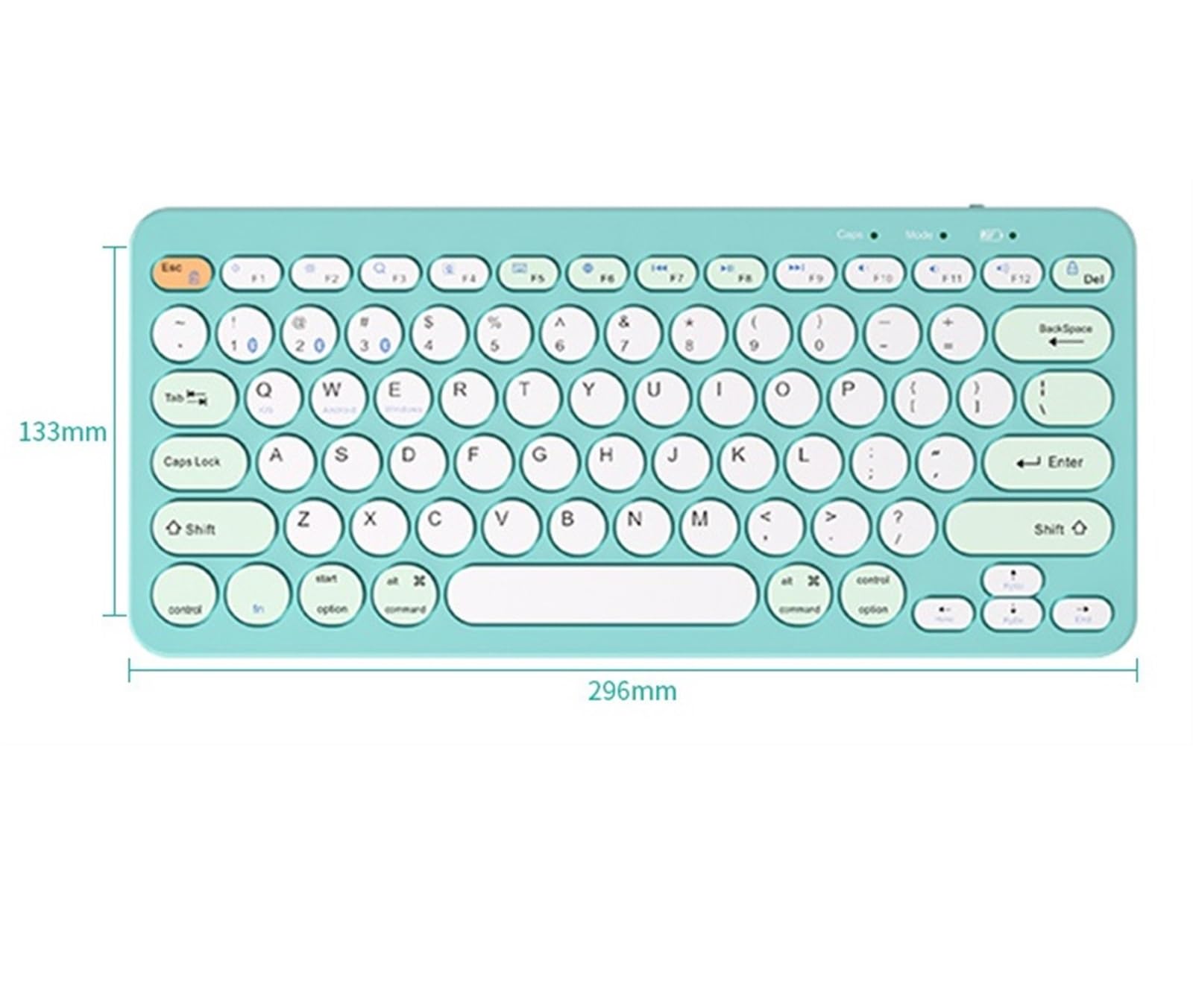 Klawiatura i Mysz do Gier, Klawiatura Komputerowa I Mysz Combo Retro Klawiatura Do Pisania Z Okrągłymi Klawiszami 2.4G Śliczna Mysz Wodoszczelna Klawiatura i Mysz(Purple)