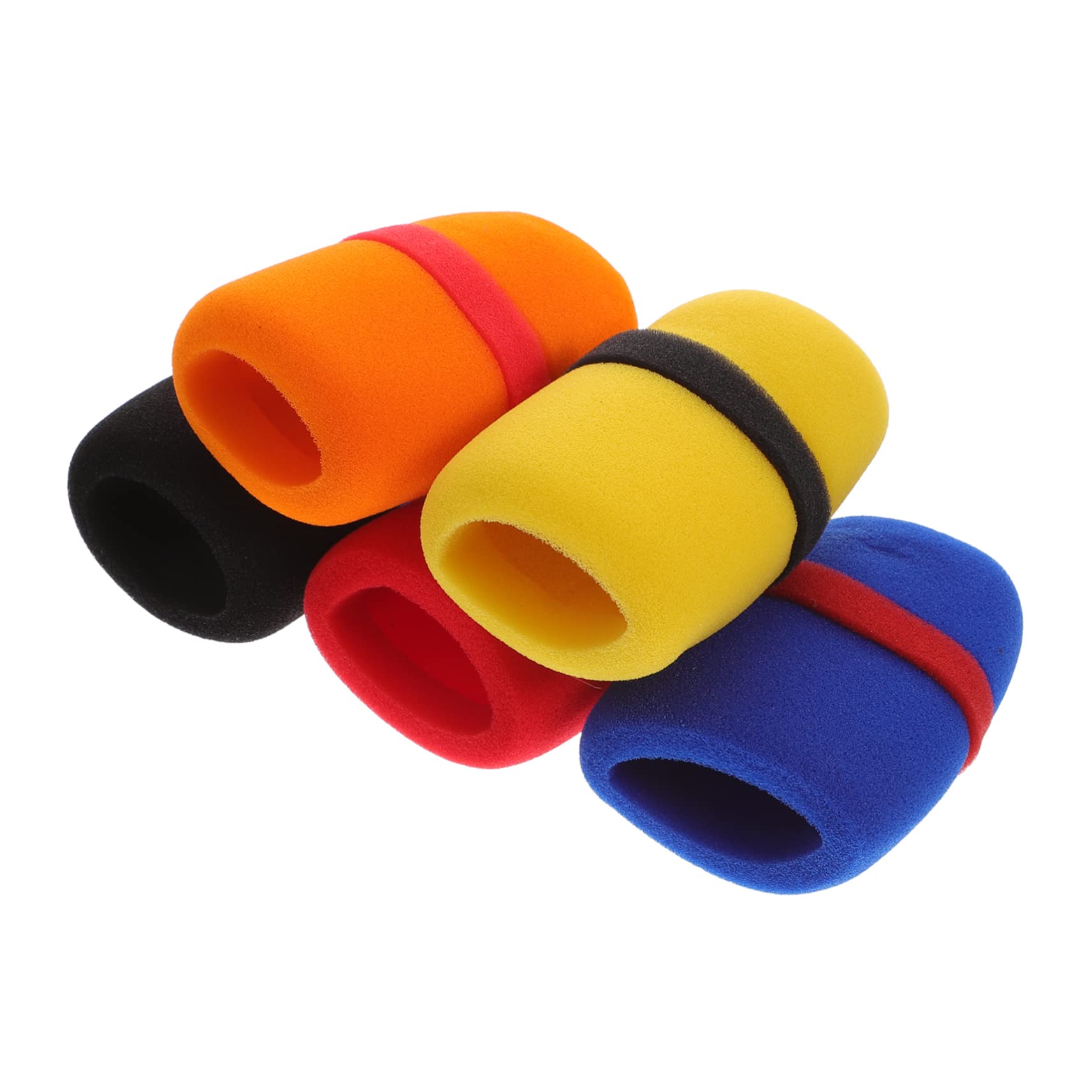 HOLIDYOYO 5Pcs Mic Covers Thicken Microphone Protection Sleeves for Handheld Microphones Noise Reduction Windshield Lightweight Sponge Material