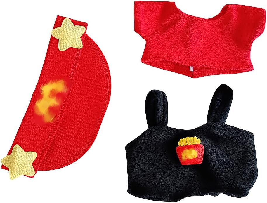 Doll Clothes for 17cm Dolls, Luxury Premium Stylish Adorable Pink Dolls Clothes Accessories （No Doll Included）