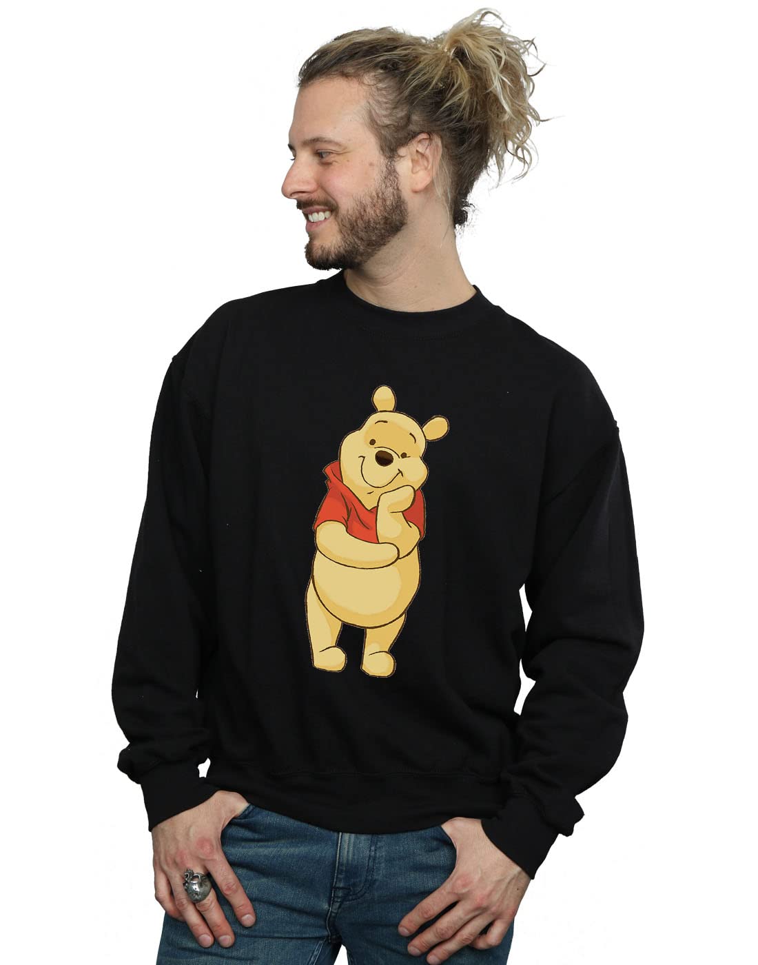 Absolute Cult Men's Black Disney Winnie The Pooh Classic Tigger Sweatshirt X-Large