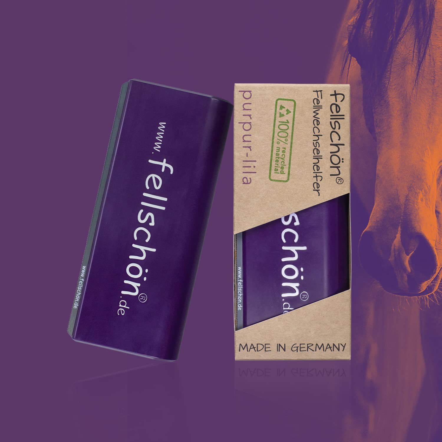 fellschön® Fellwechselhelfer purpur-lila 100% Recyclingmaterial