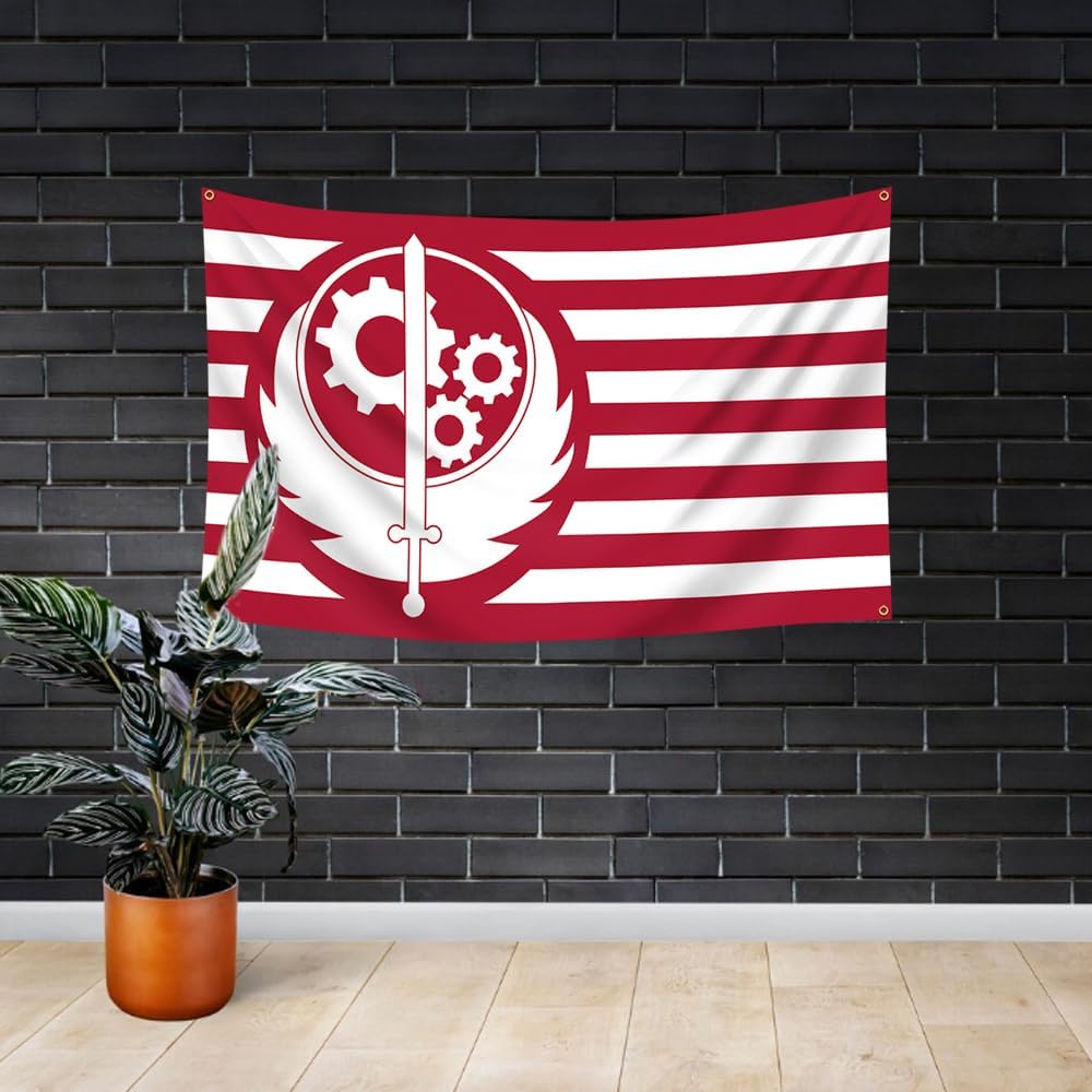Brotherhood of Steel Fallout Red Flag Banner 3x5 feet Large Flag(Bright & Vibrant 150D Polyester,Brass Grommet) - Image 4