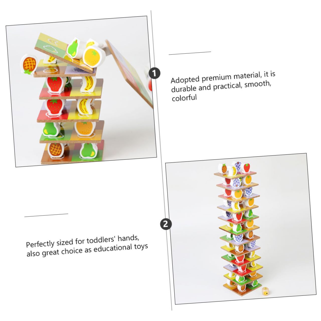 Giocattolo Impilabile Frutta in Legno, Set 1 Pezzo, Educativo