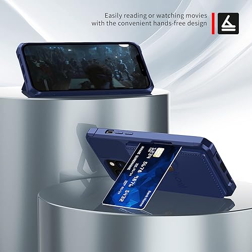 Miniatura 4 de Asuwish Funda de teléfono para iPhone 13 Pro Max 2021 de 6.7 pulgadas con protector de pantalla de vidrio templado y ranura para tarjeta de crédito