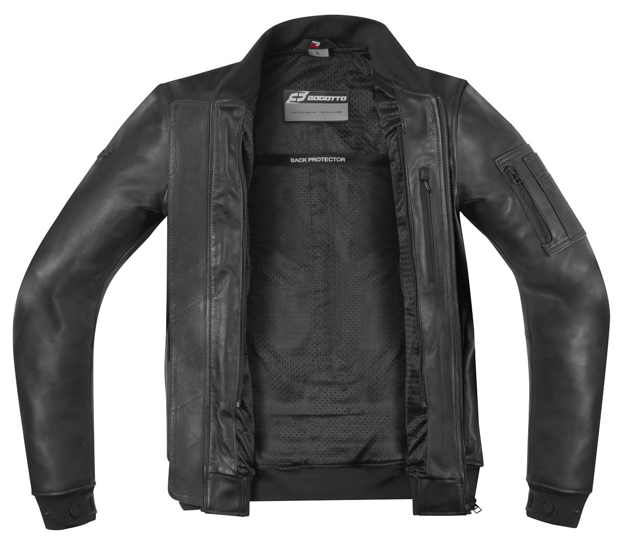 Bogotto Daclan Skórzana kurtka motocyklowa, czarny, 2XL