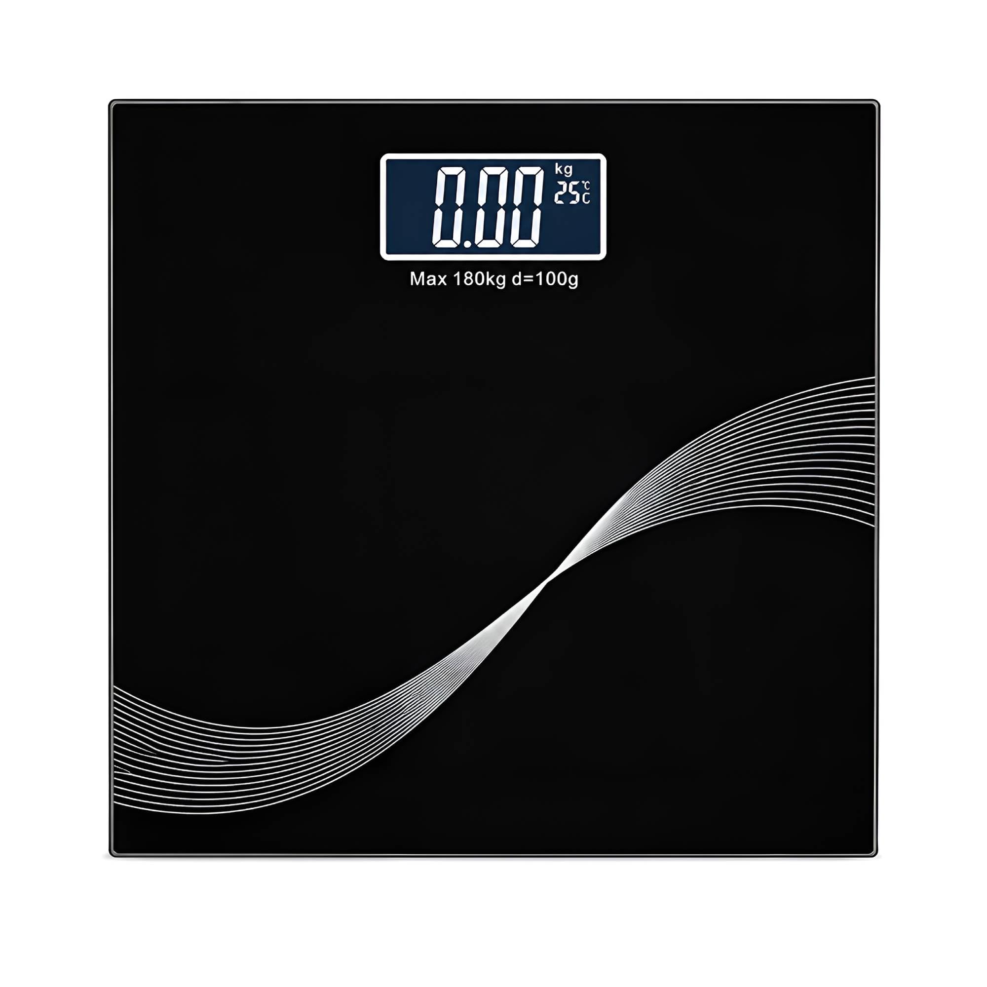 Digital Weighing Scale for Body Weight | LCD Display Bathroom Weight Machine with Step-On Technology & High Precision Sensors (Black, 180 kg Capacity)-image-49