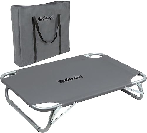 GigaTent Cuna elevada para mascotas con marco de acero, plegable, elevada, cómoda, ligera, duradera, para desmontar y descansar, cama portátil para