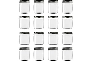 Novelinks Clear Plastic Storage Container, 8 Ounce Freezer Grade Refillable Clear Jars...