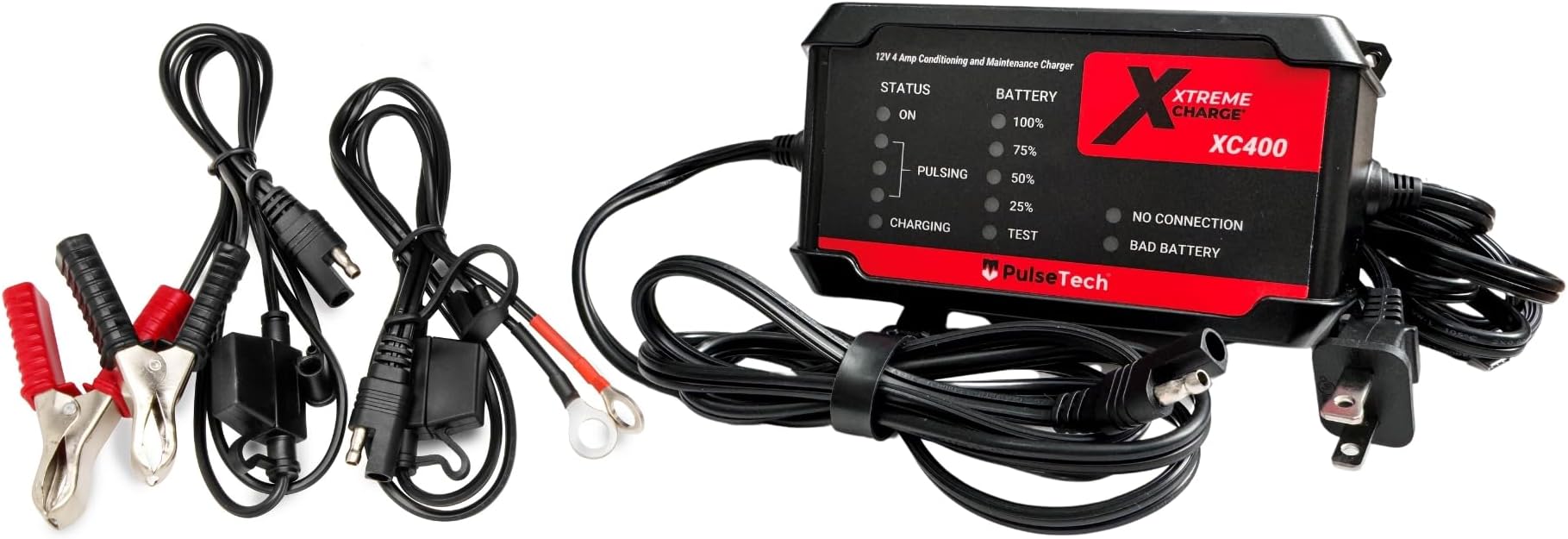 - XC400 Xtreme Charge 4 AMP Smart Battery Charger Maintainer, Trickle Charger | Test, Charge, Condition and Maintain All Types of 12V Lead-Acid Batteries