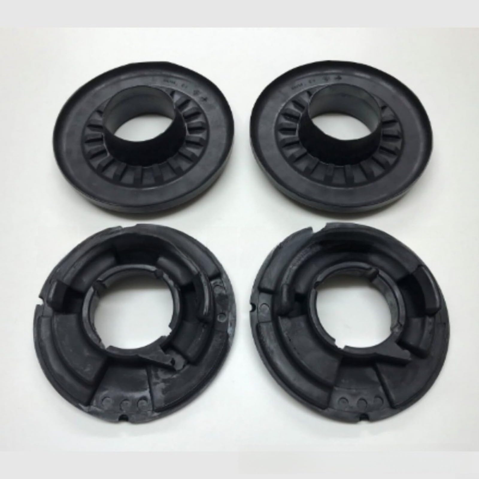 4 Pezzi Posteriore Ammortizzatore Ammortizzatore Kit in Gomma per Jeep per wj 1999-2004, Cuscinetto a Molla Superiore/Inferiore per Ammortizzazione e Stabilizzazione, Nero, OEM 52088346 52088402