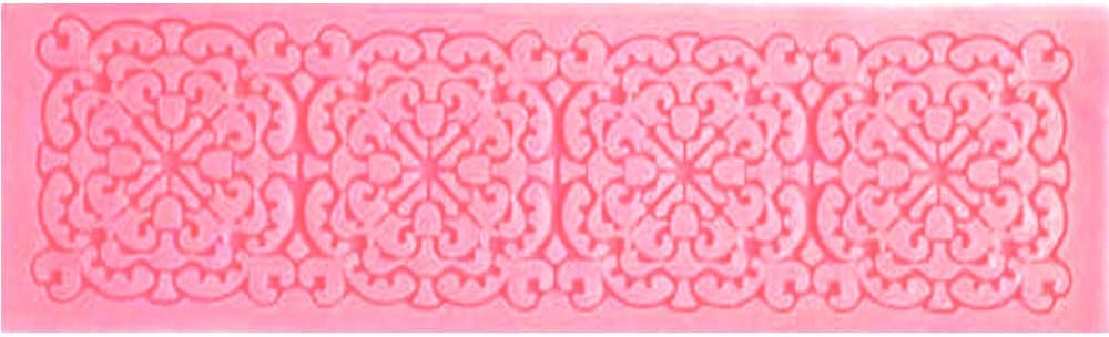 Silicone Embossing Lace Mat Cake Side Decorating Tools Pink