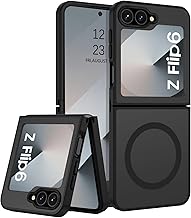 YINLAI Case for Samsung Z Flip 6, Compatible with MagSafe, Magnetic Translucent Matte Back Cover Case for Samsung Galaxy Z Flip6 5G 6.7 inches, Black