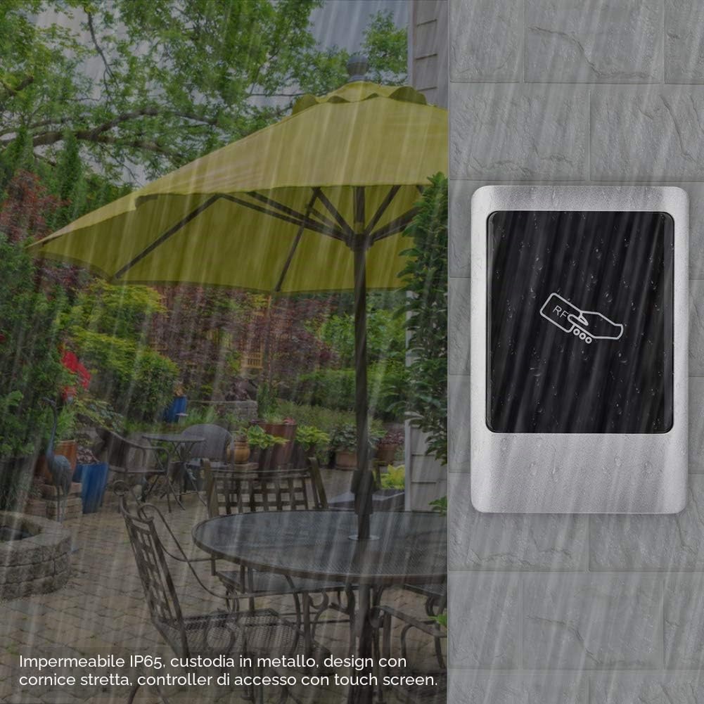 Lettore RFID Esterno Wiegand Impermeabile Gestione accesso porta Smart Card Controllo accessi porta Pannello di controllo accessi per casa e ufficio, per sistemi d’allarme(CIRCUITO INTEGRATO)