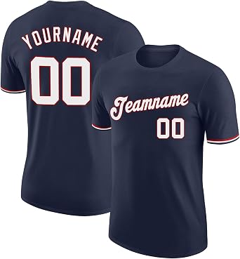 Custom Baseball Design T-Shirts Team Jersey for Youth Boys Girls Men Women Personalized Casual Tee Sports Short Shirt