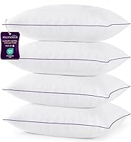 JOLLYVOGUE Queen Size Pillows Set of 4 - Down Alternative Bed Pillows for Side Back Stomach Sleepers, Hotel Luxury Machine Washable 28x20