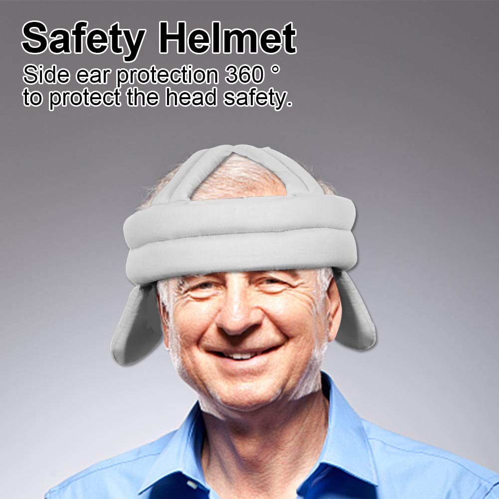 Elder Full Head Protective Hat Anti Collision Fall Prevention Helmet for Old Man,Elder Head Safety Helmet, Surgery Recovery, Head Injury(Grijs), Elder Head Safety Helmet, Elder Full Head Protect