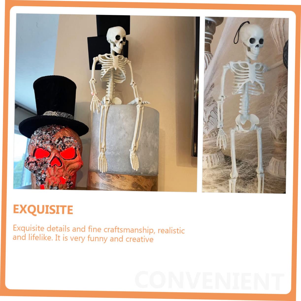 VICASKY 5 Piezas Esqueleto del Cráneo Adorno Pirata Adorno De Calavera Estatuillas De Esqueleto De Halloween Estatua De Esqueleto Juguetes De Halloween Artesanías De Calaveras El Plastico